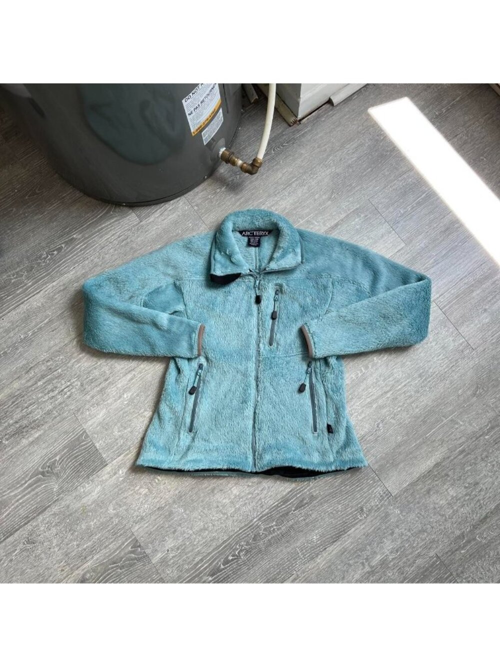 Baby Blue / Teal Vintage Arc’teryx Zip-Up Deep Pile Fleece Jacket / Sweater